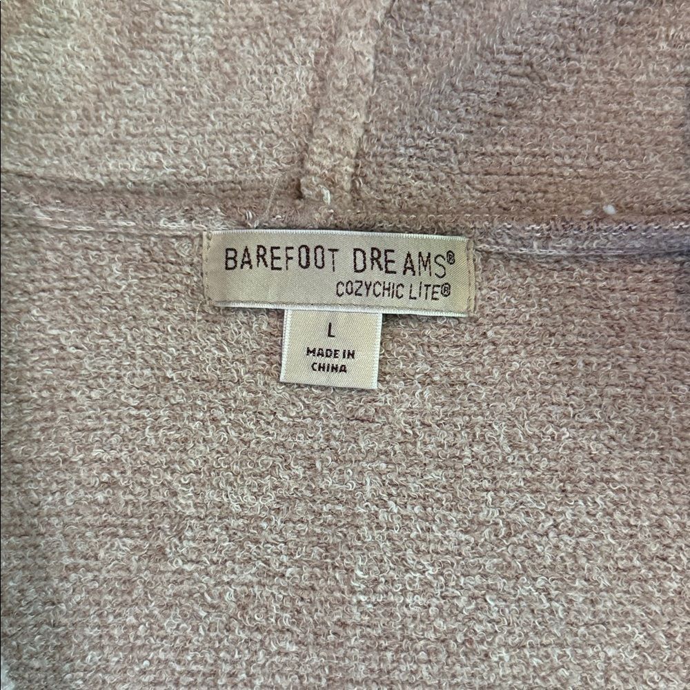 BAREFOOT DREAMS COZY CHIC LITE HOODED CARDIGAN ROBE SUPER SOFT SIZE LARGE EUC - Picture 5 of 5